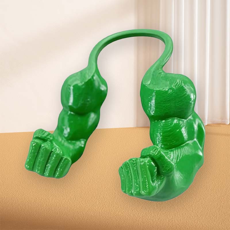 Muscular Hands And Arms With Creative CatDog Necklace